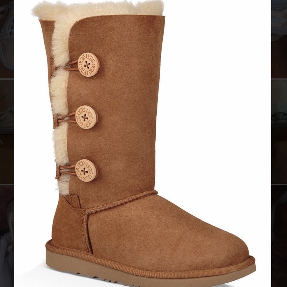 UGG Girls’ Bailey Button Triplet Boots